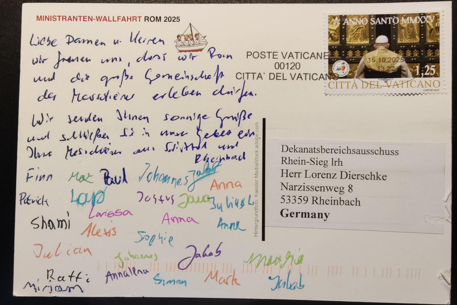 Postkarte Rückseite