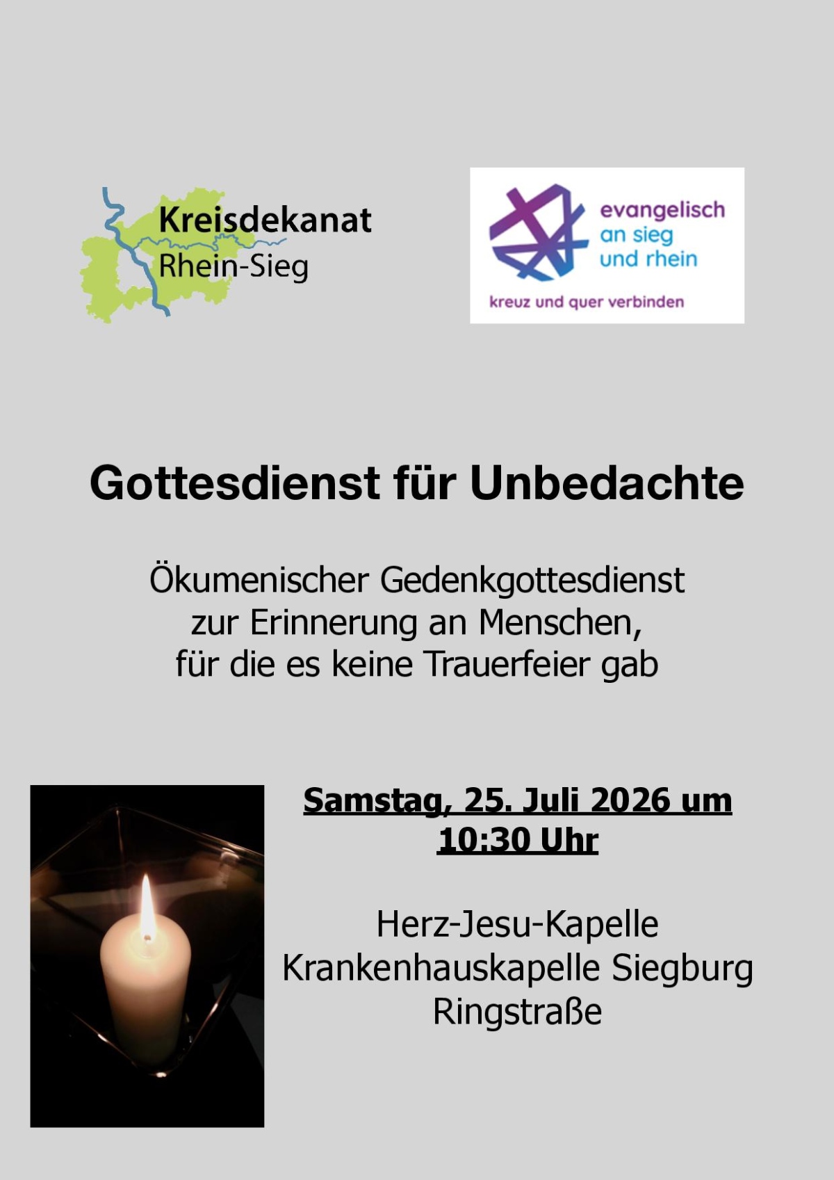 Gottesdienst für Unbedachte